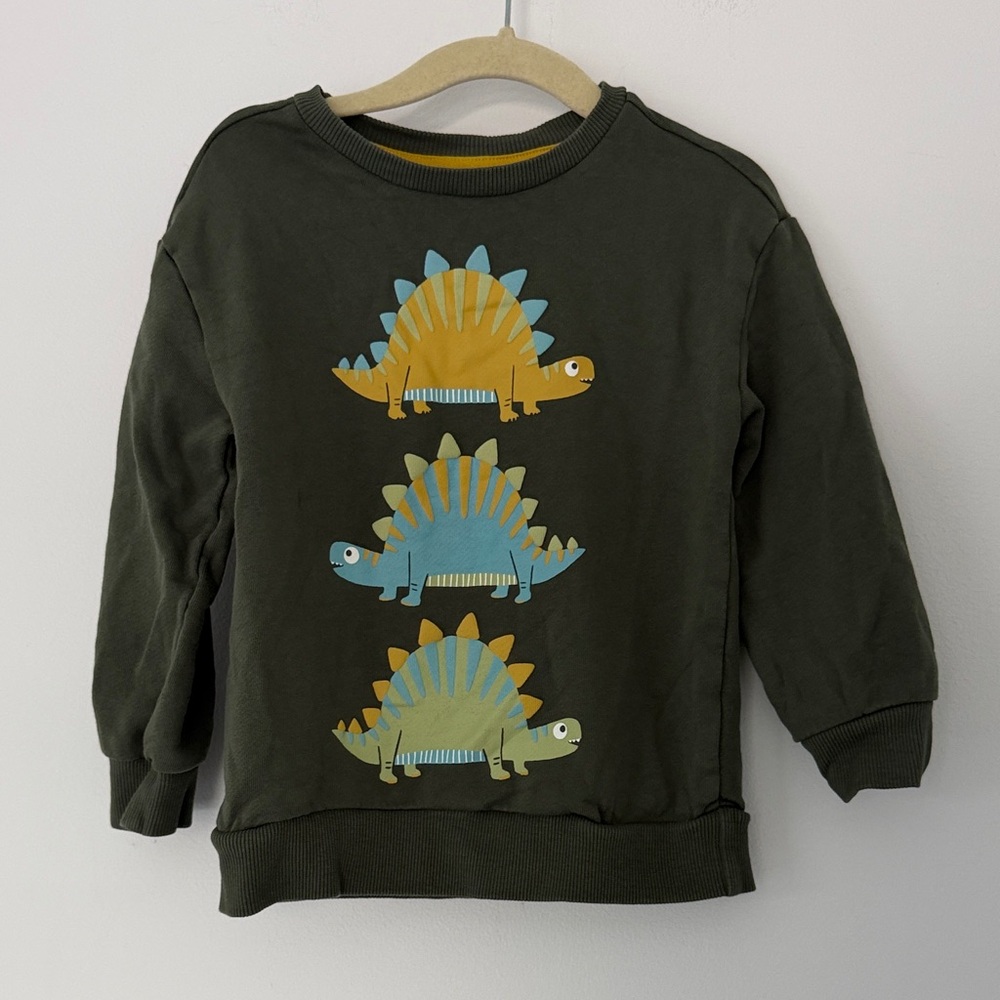 Mothercare Stegosaurus Dinosaur Print Kids Sweatshirt Green 2-3 Years